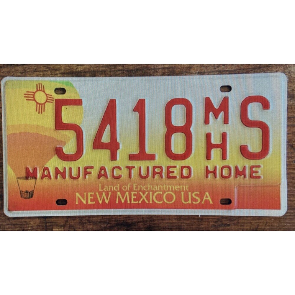 New Mexico Manufactured Home License Plate • NM Mfg Home Tag • Vintage Plate - Picture 2 of 2
